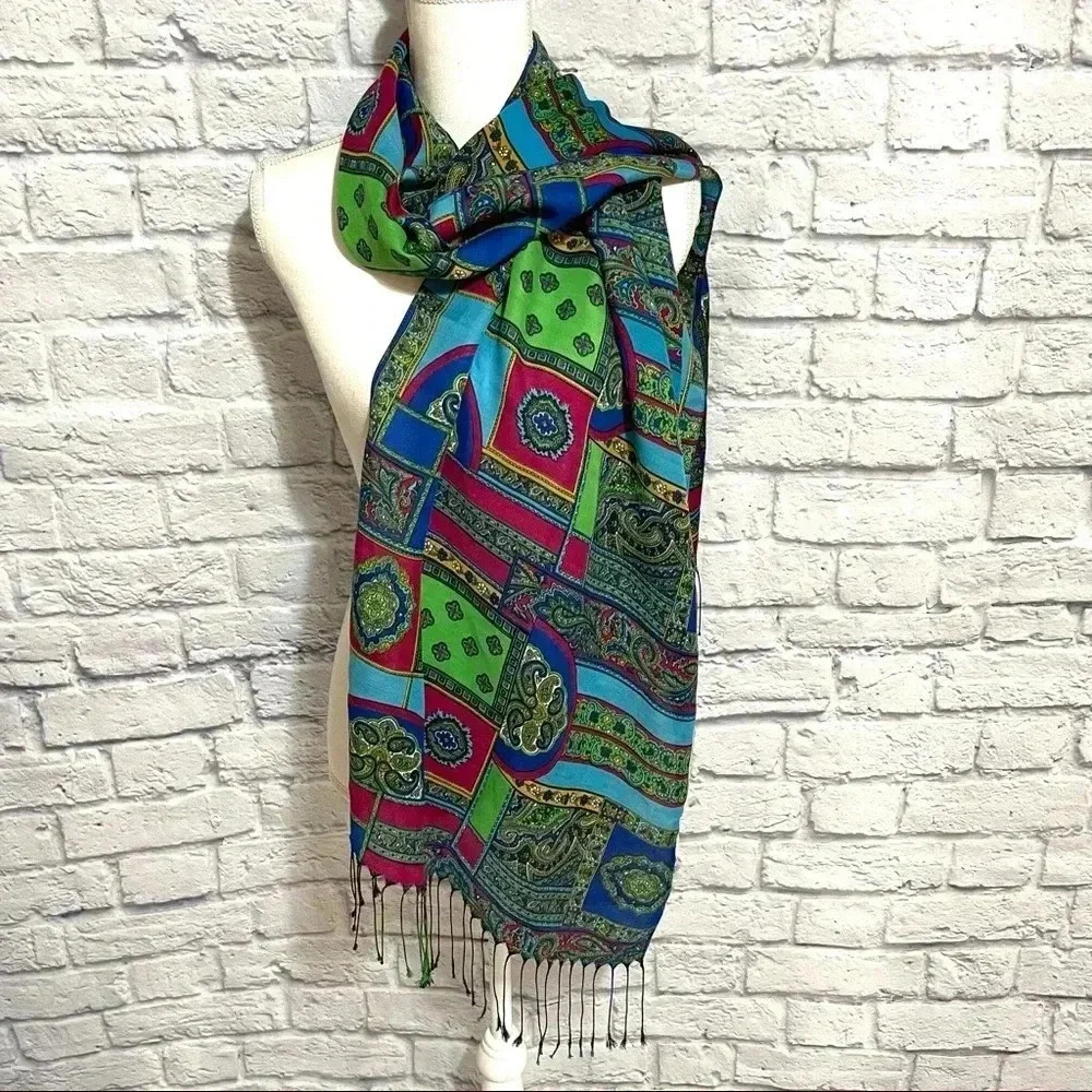 Nordstrom Colorful Scarf Made in Italy